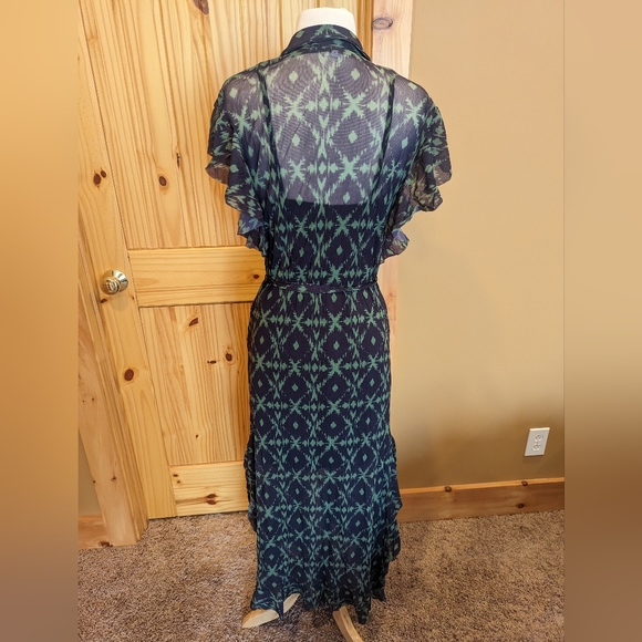 Weston green and black maxi dress size S - Picture 2 of 6